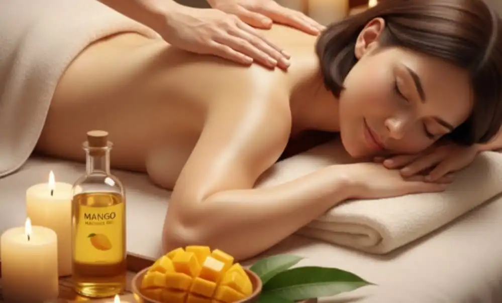 Massage with mango oil
